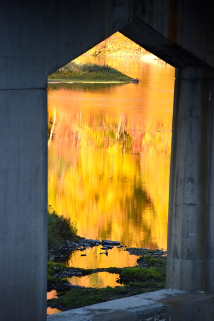 Bob Lewis sent us some artsy river photos from the fall.  This one he titled "Church"
