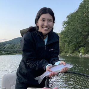 Jeanhee with her first Delaware trout.  Samantha Dennis photo