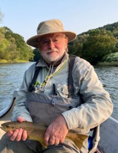 Jim with on eon an olive dry fly yesterday