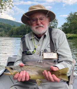 Jim with a nice dry fly fish yesterday